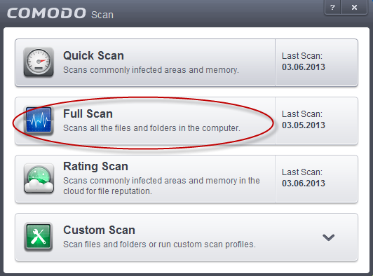 Run a Full System Scan
